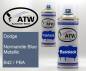 Preview: Dodge, Normandie Blue Metallic, B42 / PBA: 400ml Sprühdose + 400ml Klarlack - Set, von ATW Autoteile West.